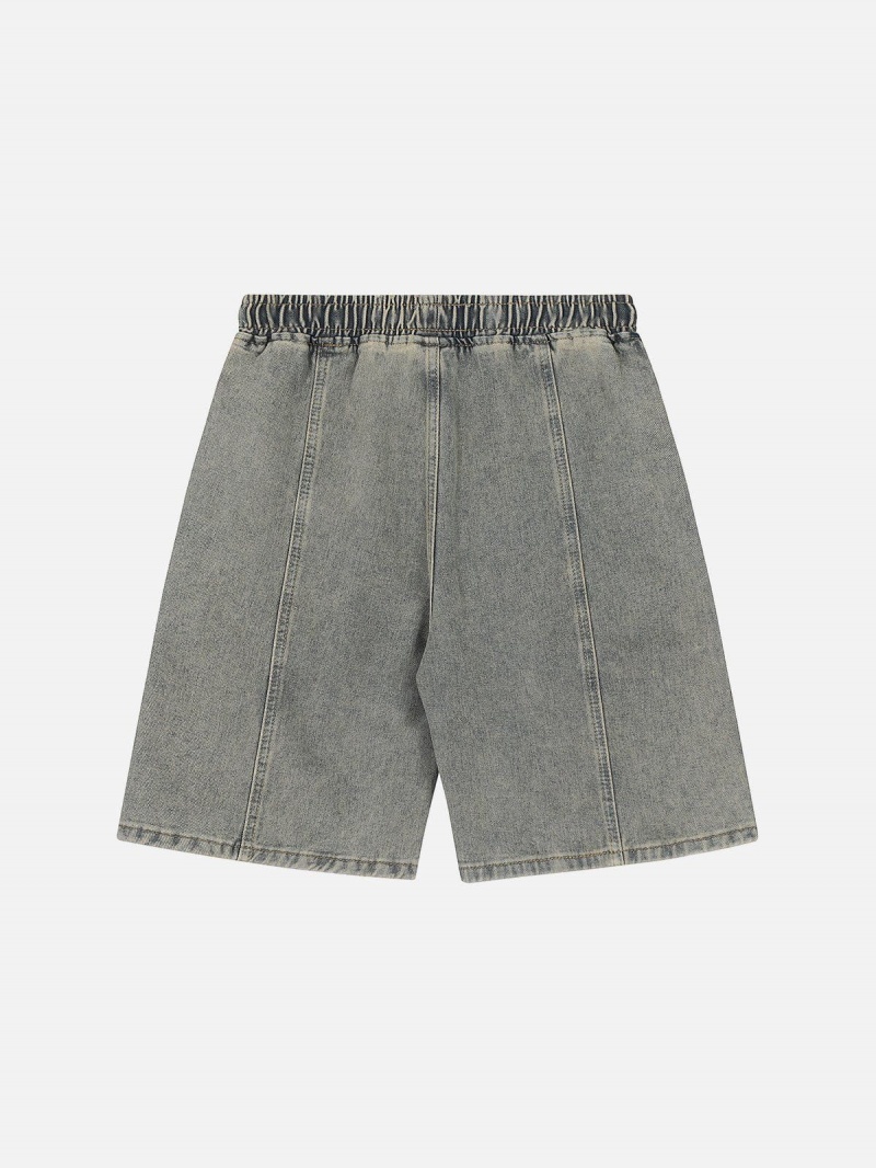 Bleu  Short Aelfric Eden Vintage Side Zippé Denim - ZRN-1497984